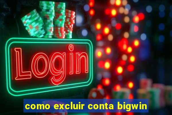 como excluir conta bigwin